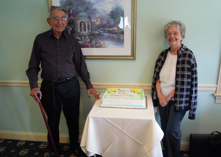 Peter and Florence With Cake...6 from "O" Club Luncheon