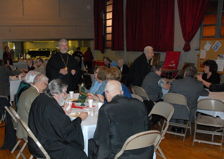 Father Royer speaking with Matuska Maxine...5 from St. Andrew & St. Nicholas Vespers at St. John's Church
