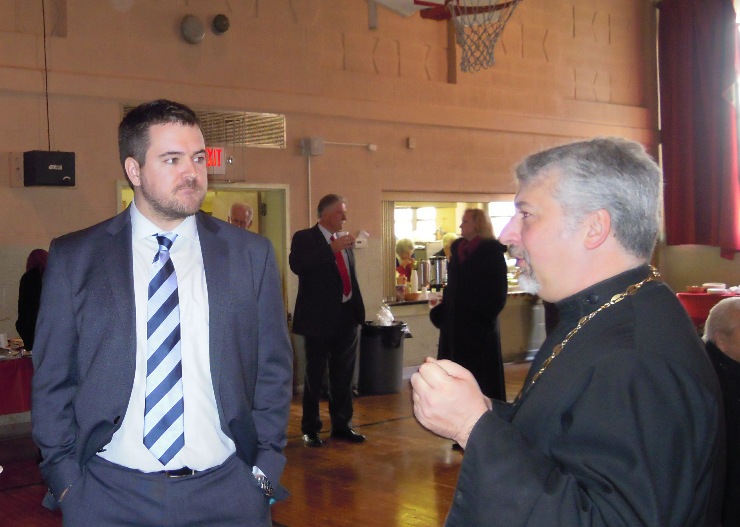 Fr. Sophrony and Pete...1 from Christmas at St. John's