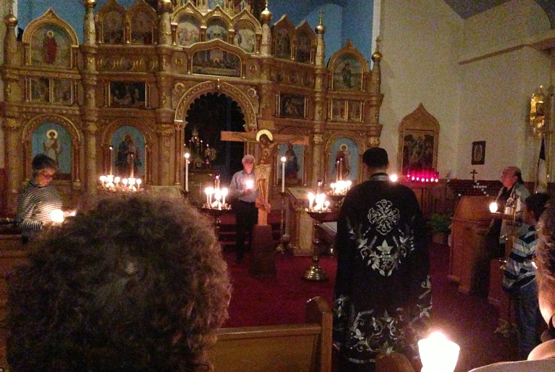 Reading of the Passion Gospels ....15 from Fr. Igor, Mat. Anna and family here at St. John's